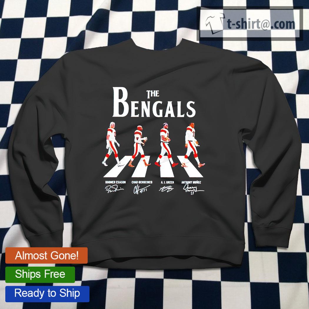 The Bengals abbey road with signatures shirt, hoodie, sweater