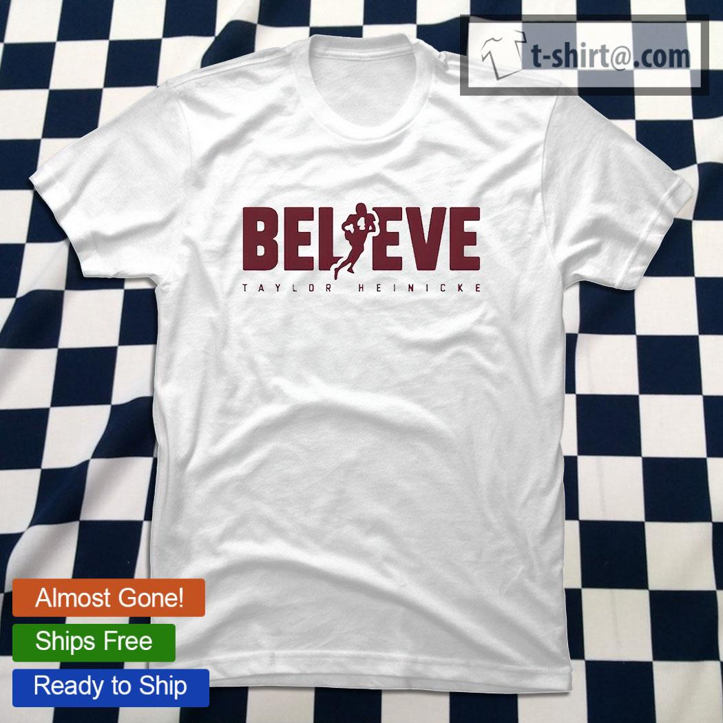 Taylor Heinicke: Believe T-Shirt + Hoodie, Washington Football Team, NFLPA  Licensed - Skullridding in 2023