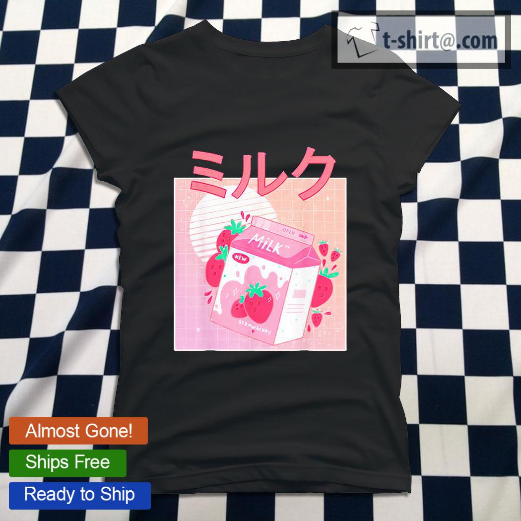 Pink Strawberry Milk Shirt Strawberry Milk Tee Kawaii 