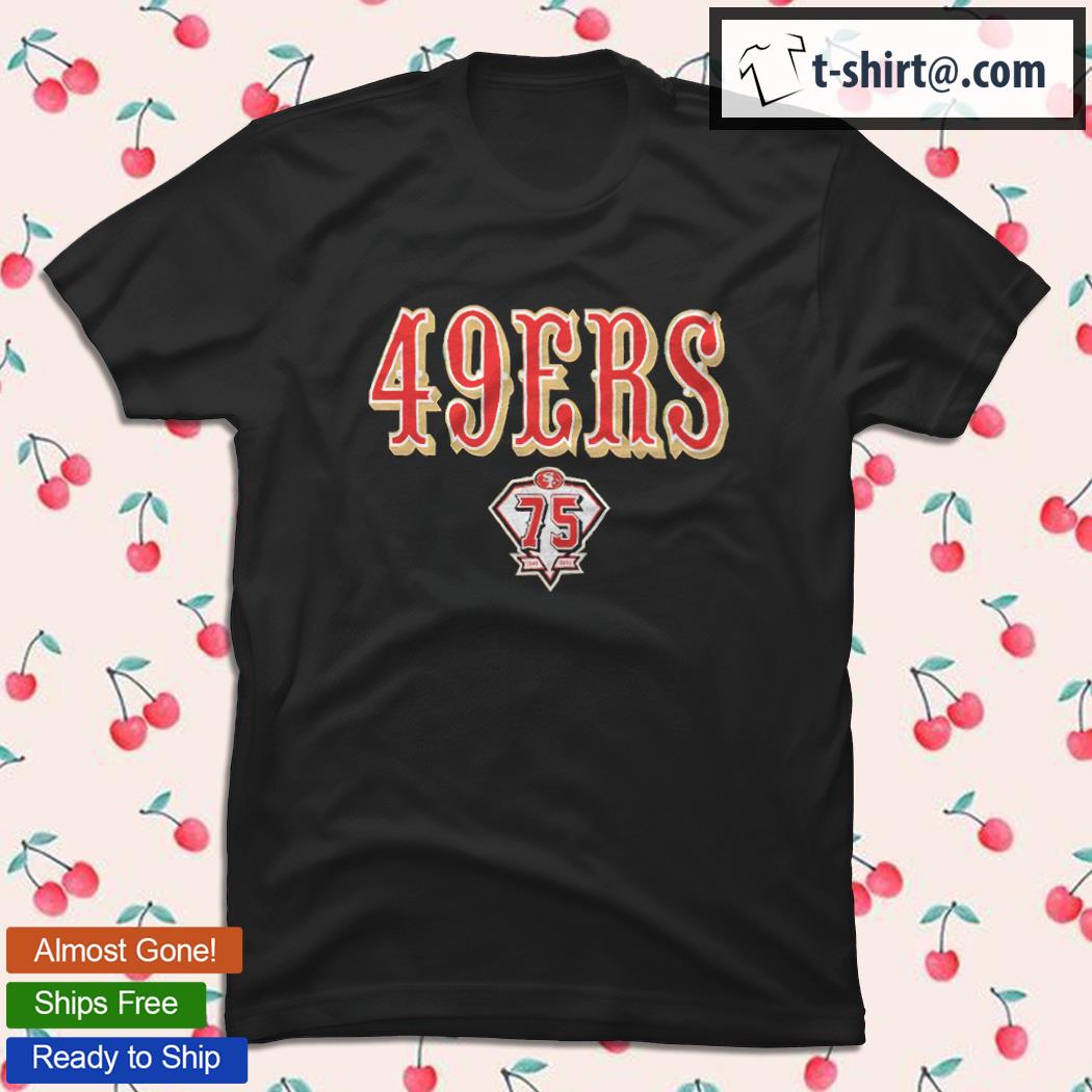 San francisco 49ers 75th anniversary shirt, hoodie, sweater, long