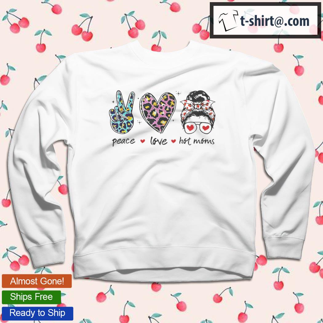 Leopard Printing Heart Sweatshirt Love Sweatshirt Love 