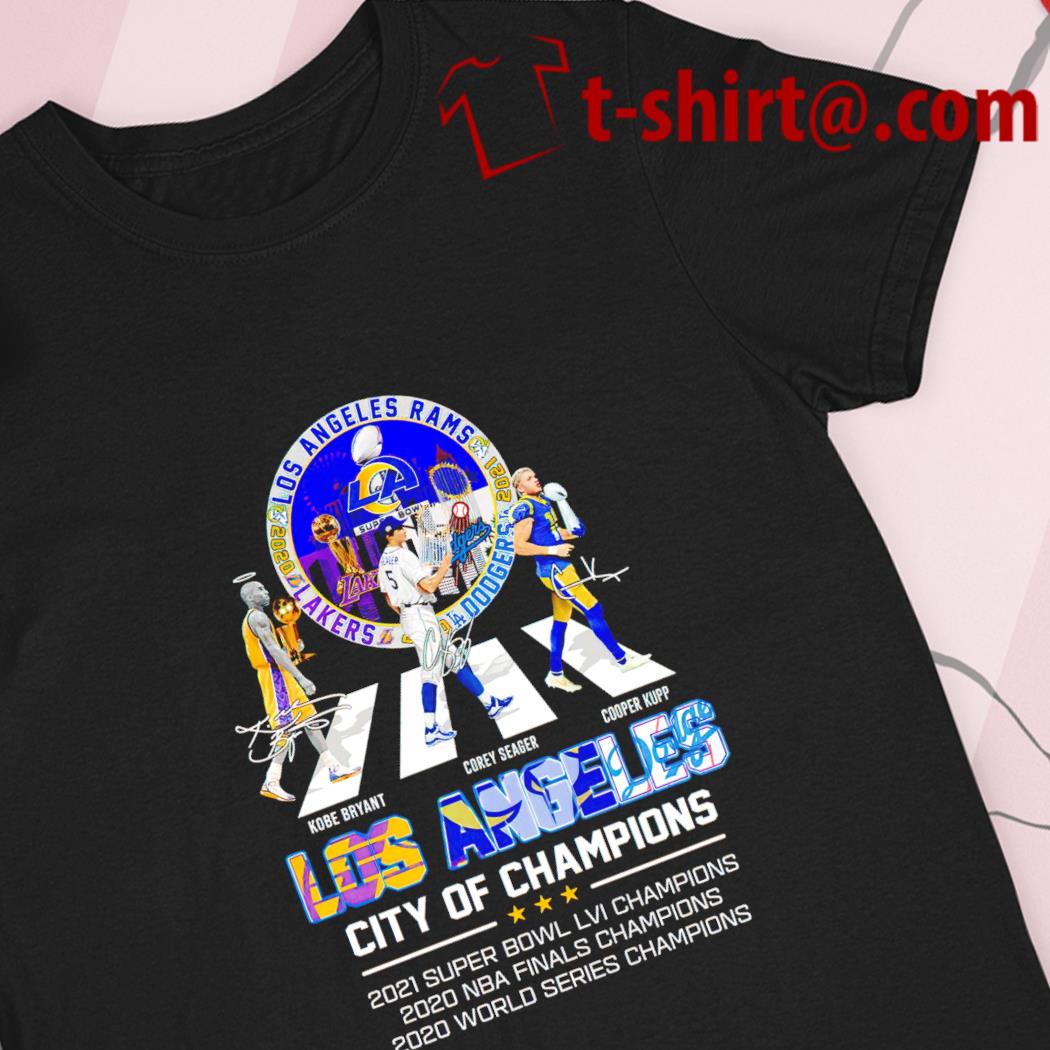 Los Angeles City of champions super bowl LVI 2021, world series t-shirt