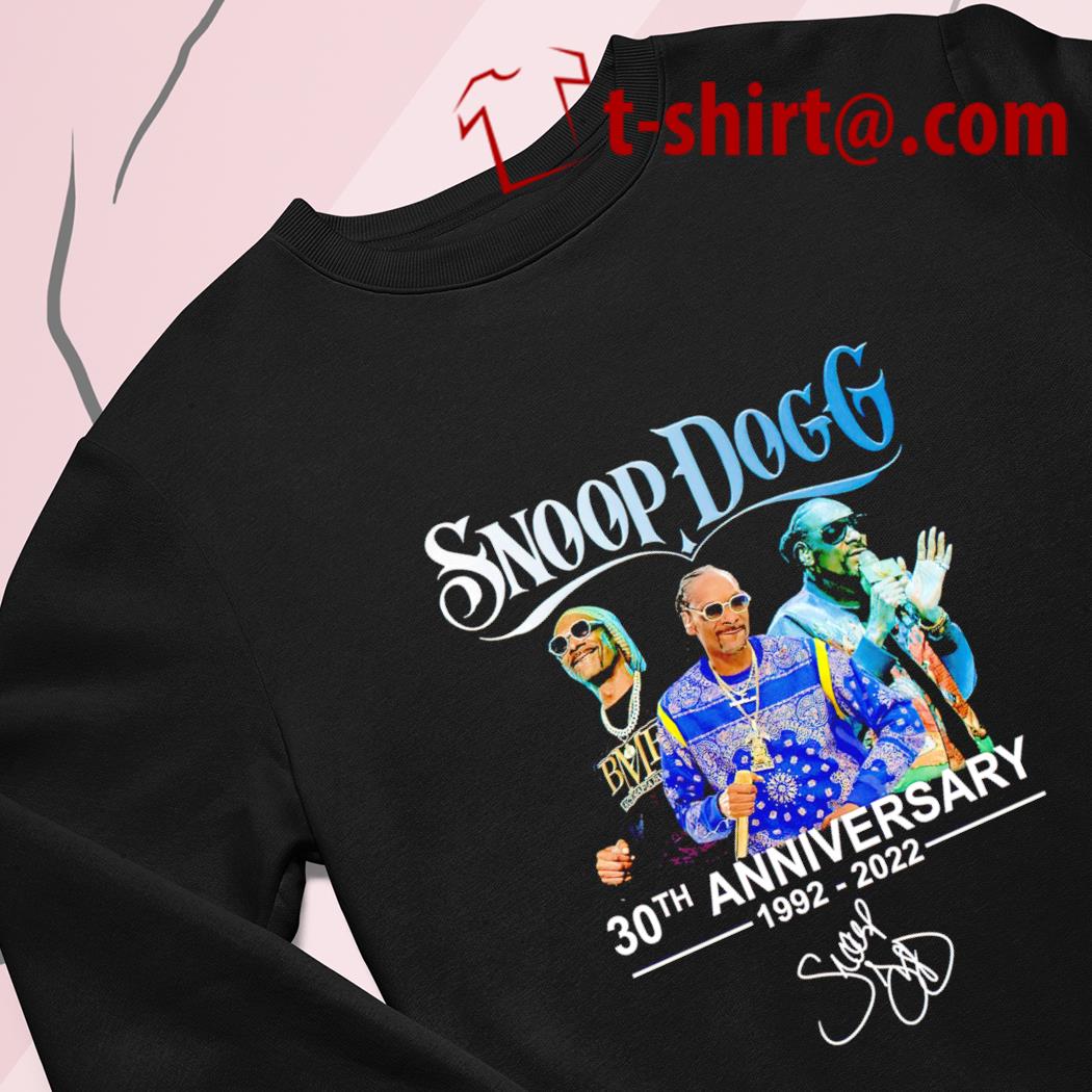 Snoop Dogg 30th anniversary 1992-2022 signature T-shirt, hoodie