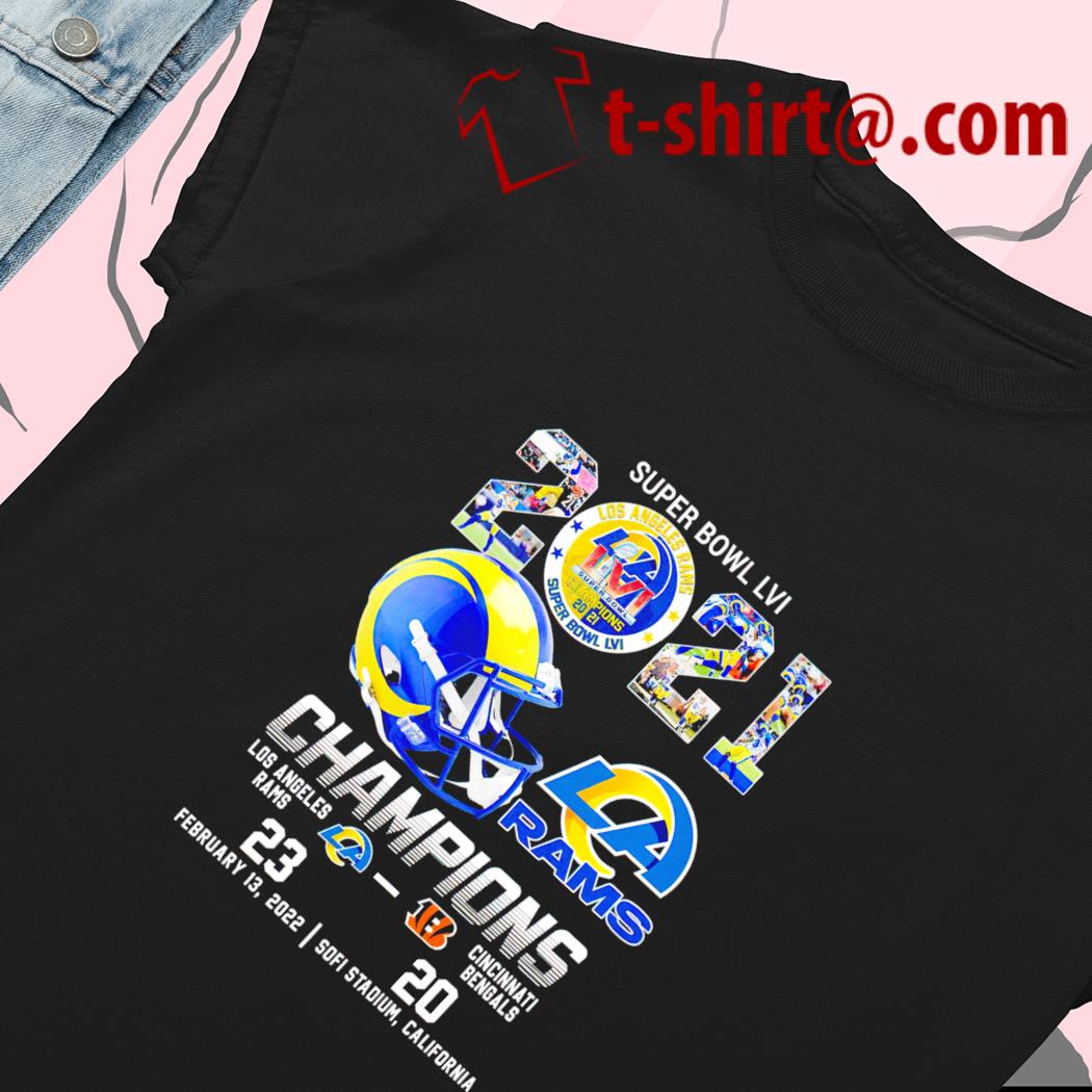 Super Bowl LVI 2021 Champions Los Angeles Rams Vs. Cincinnati Bengals logo  T-shirt, hoodie, sweater, long sleeve and tank top