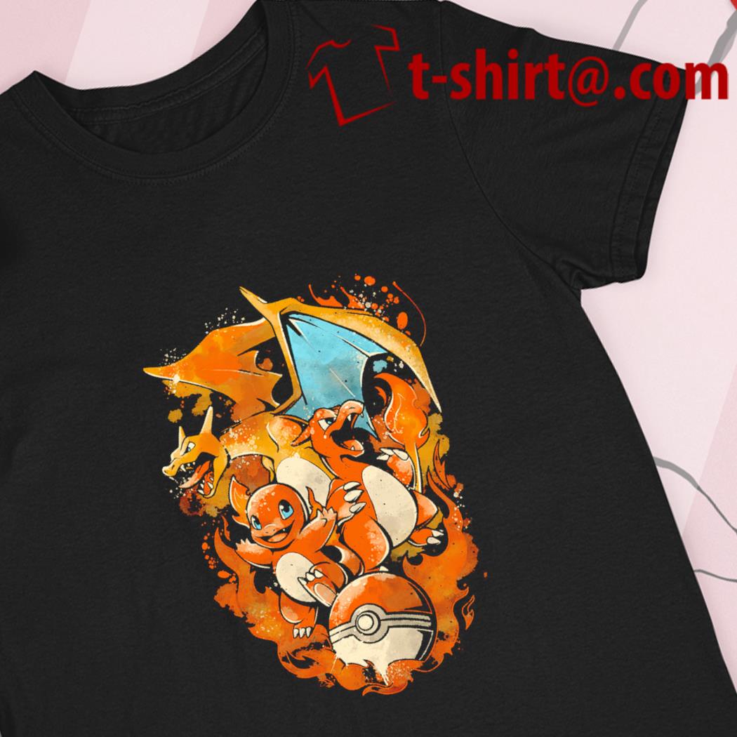 Charmander fire evolution funny T-shirt, hoodie, sweater, long sleeve and tank top