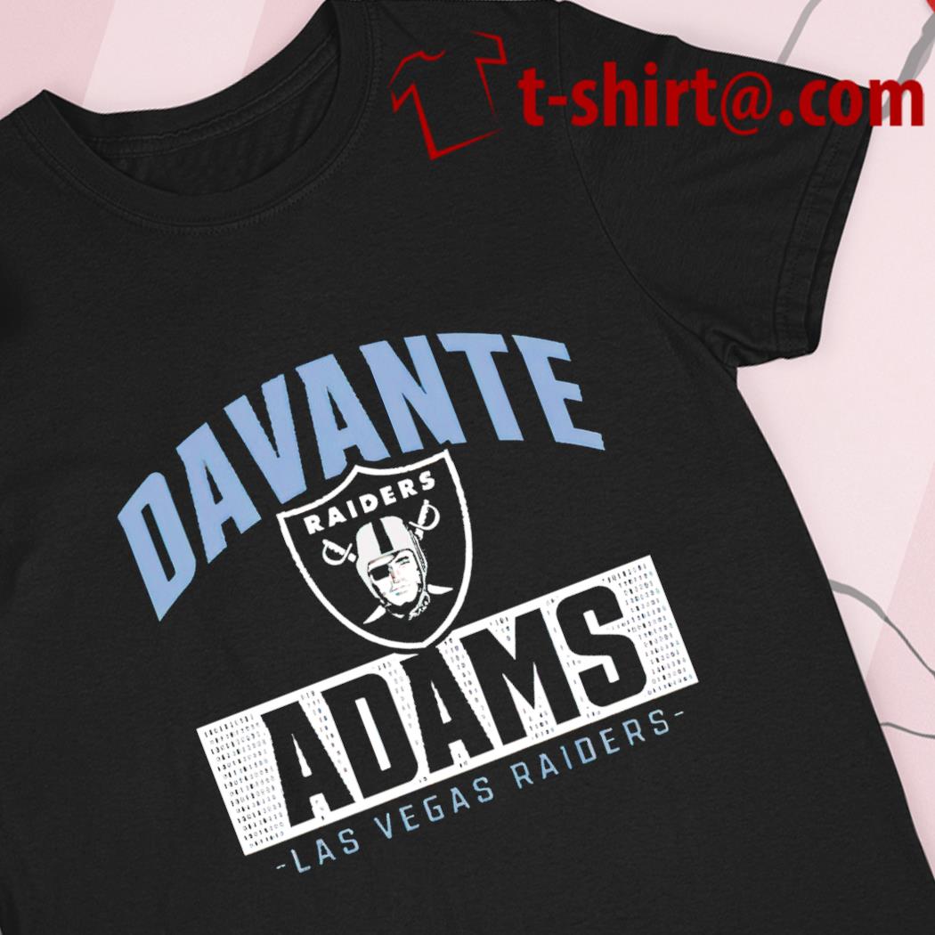 Las vegas raiders davante adams black player shirt, hoodie