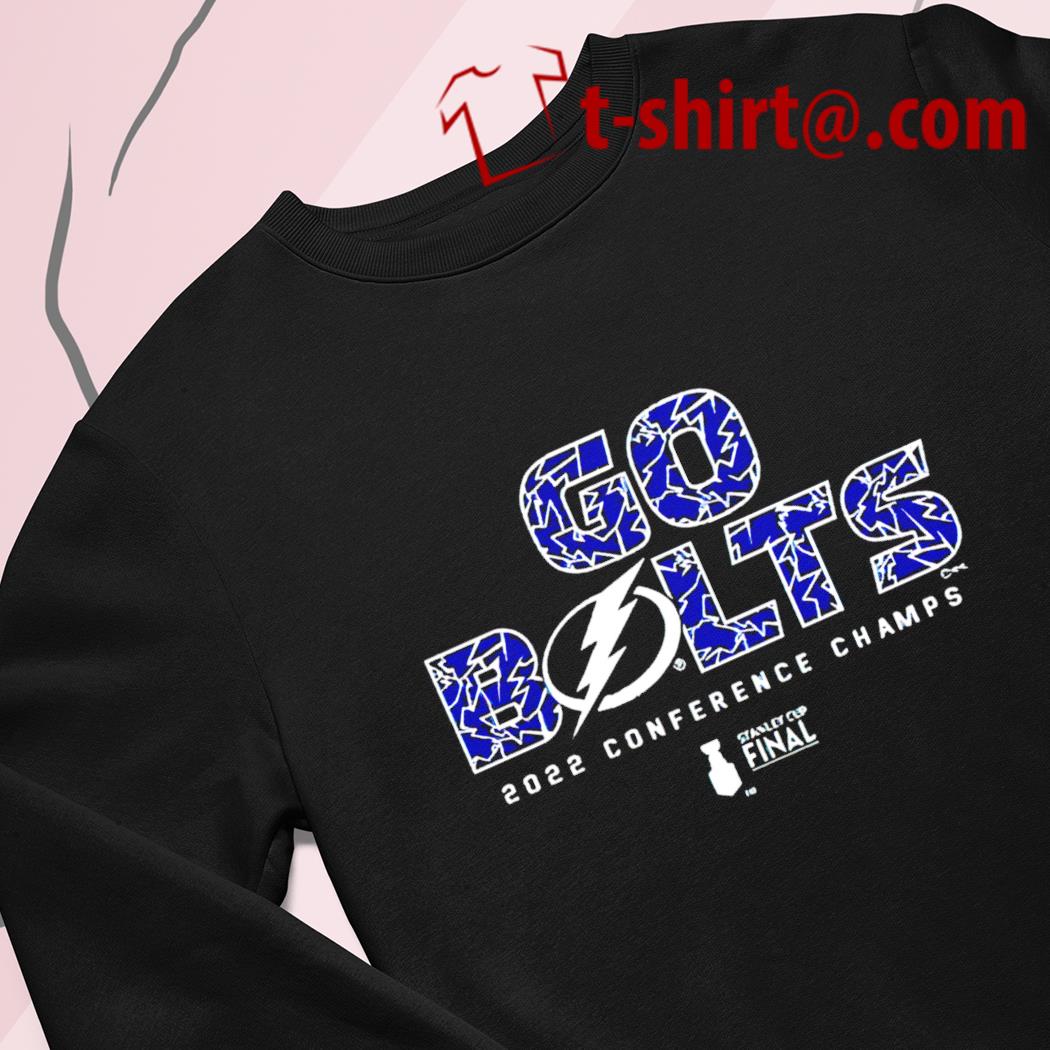 Tampa Bay Lightning Go Bolts 2022 Conference Champs Final logo T-shirt,  hoodie, sweater, long sleeve and tank top