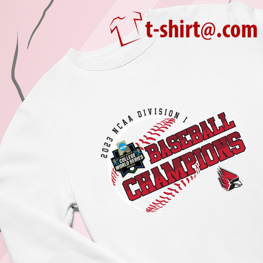 Funny ball State Cardinals 2023 Ncaa DI baseball men's Champions logo T- shirt, hoodie, sweater, long sleeve and tank top