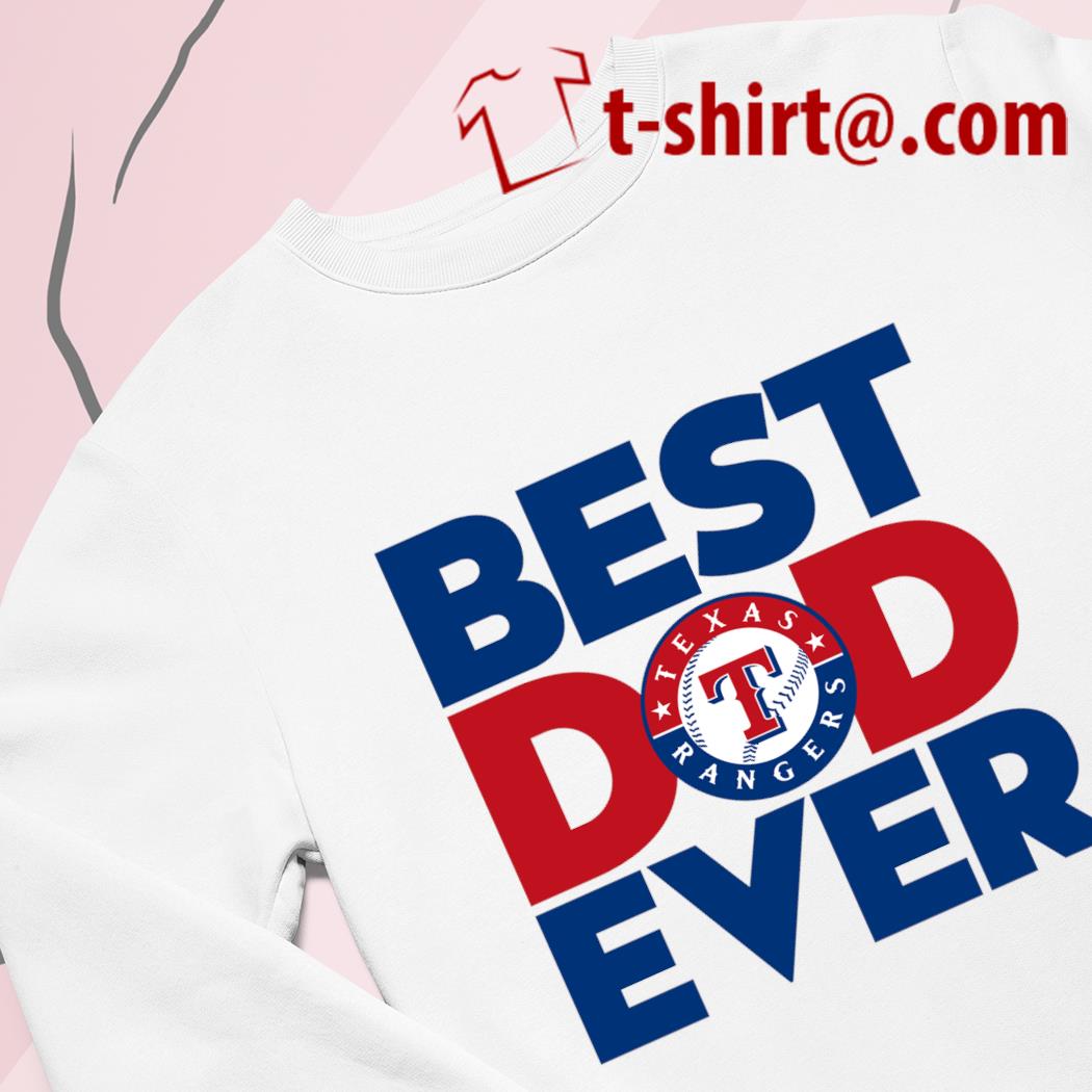 New- Texas Rangers Greatest Dad Genuine Merchandise Mens L Large Red Shirt