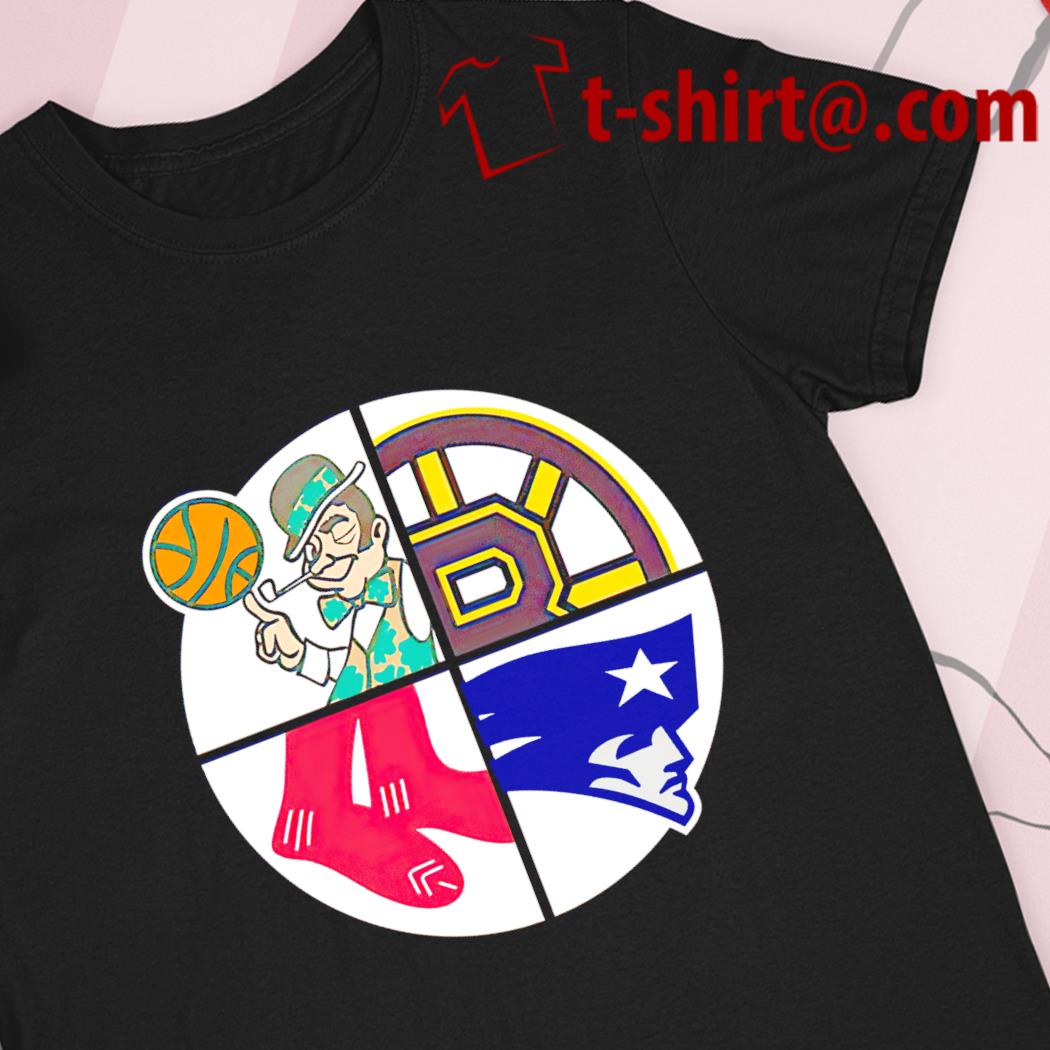 Boston red sox and Bruins and celtics and Patriots logo t-shirt