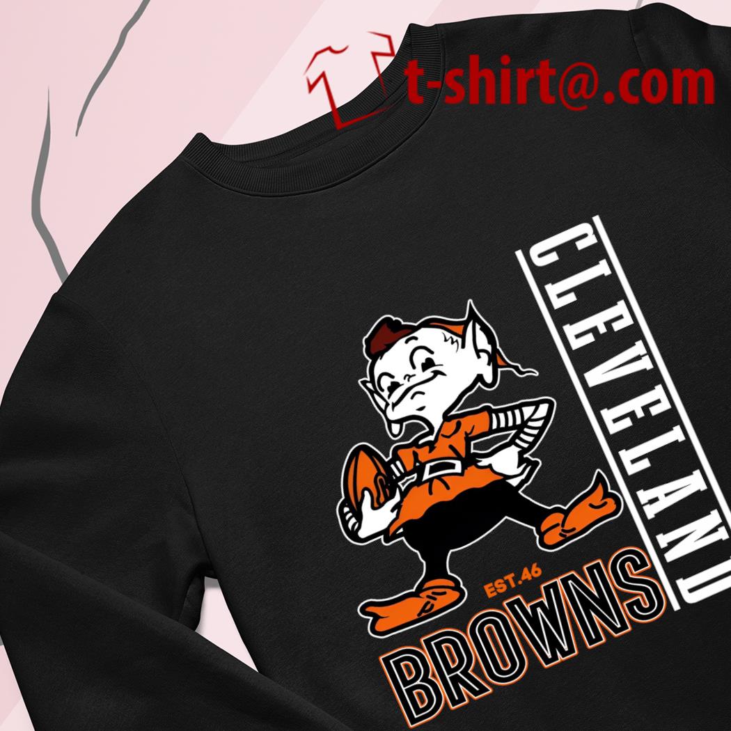 Nice cleveland Browns mascot est. 46 logo 2023 T-shirt, hoodie