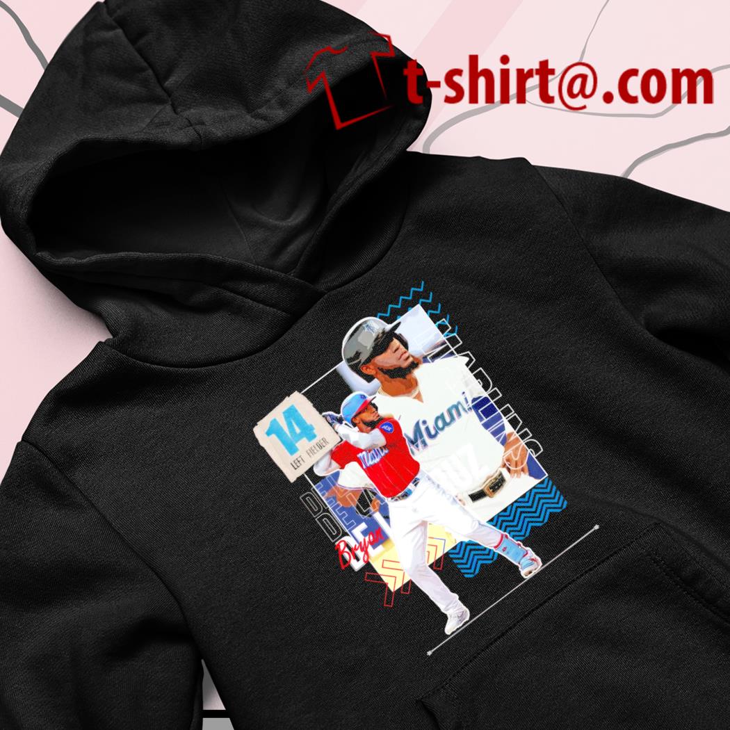 Bryan De La Cruz 14 Miami Marlins baseball poster 2023 T-shirt, hoodie,  sweater, long sleeve and tank top