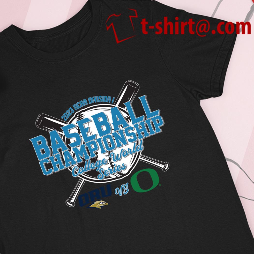 2023 Ncaa DI baseball Championship College World Series Oral Roberts vs.  Oregon Ducks logo T-shirt, hoodie, sweater, long sleeve and tank top