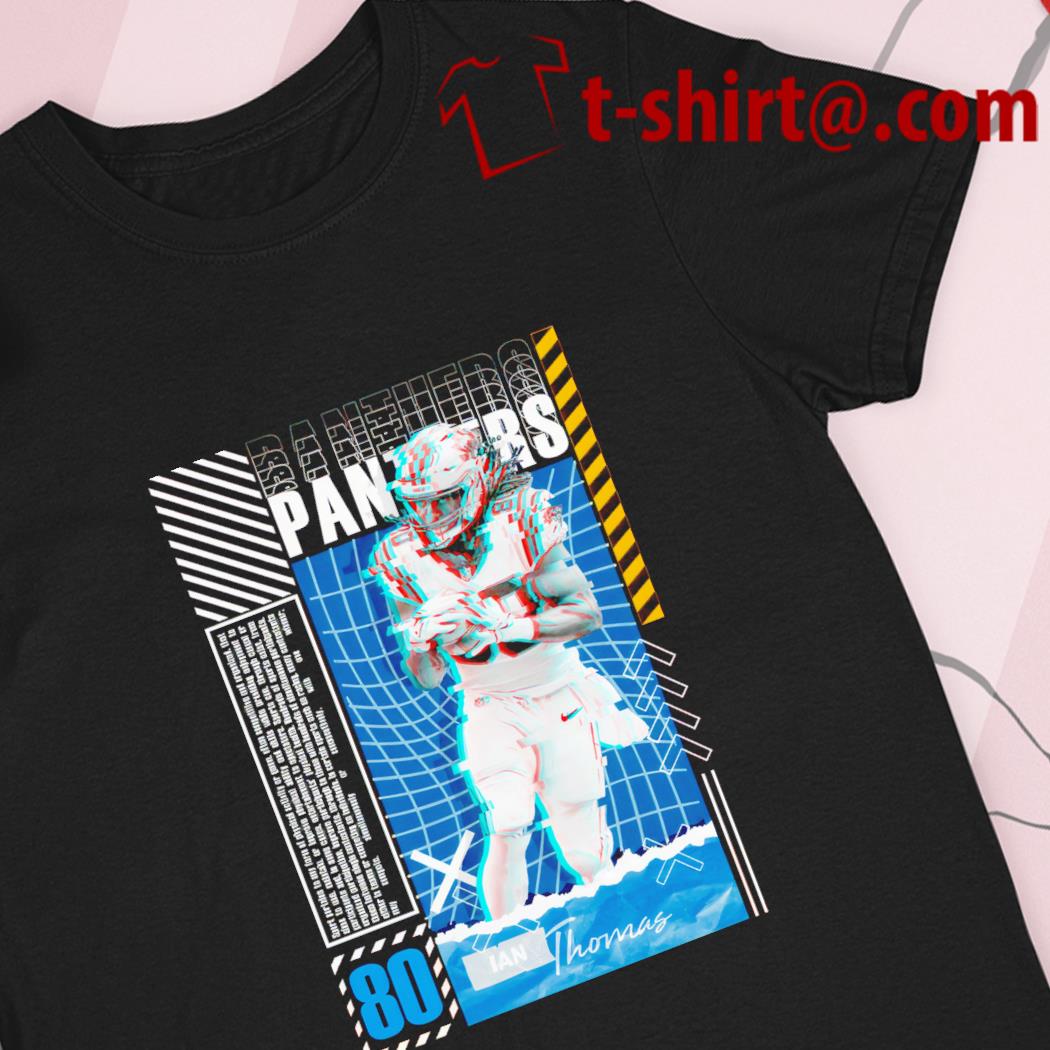 Funny ian Thomas 80 Carolina Panthers football player glitch poster shirt,  hoodie, sweater, long sleeve and tank top