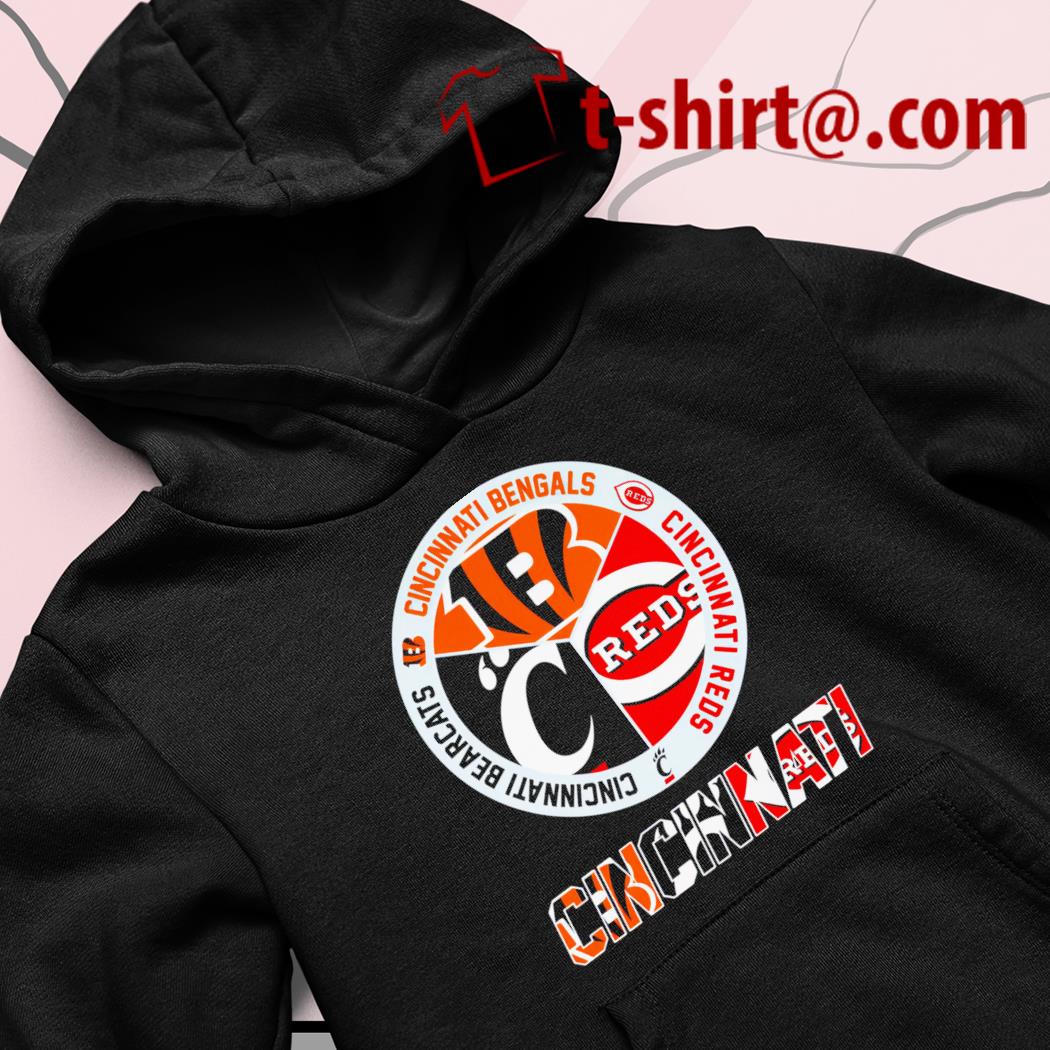 Cincinnati Circle Logo Sport Teams Bengals Reds Unisex Tshirt