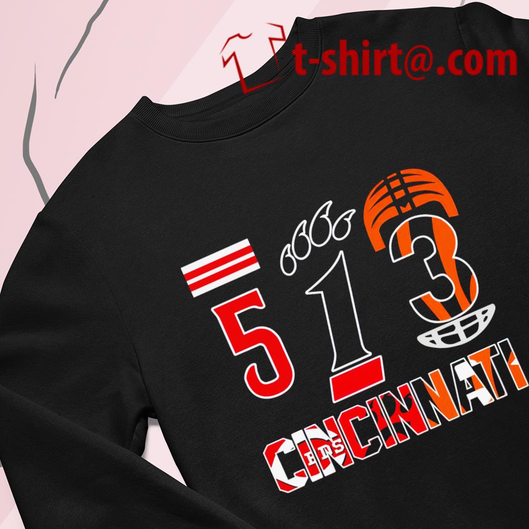 Best cincinnati Reds Bearcats Bengals 3 teams sports 513 logo shirt,  hoodie, sweater, long sleeve and tank top