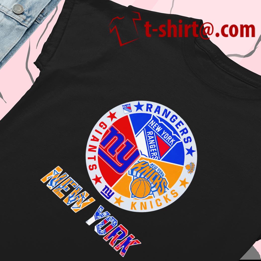 Funny new York Kinicks Rangers Giants 3 teams sports circle logo shirt,  hoodie, sweater, long sleeve and tank top