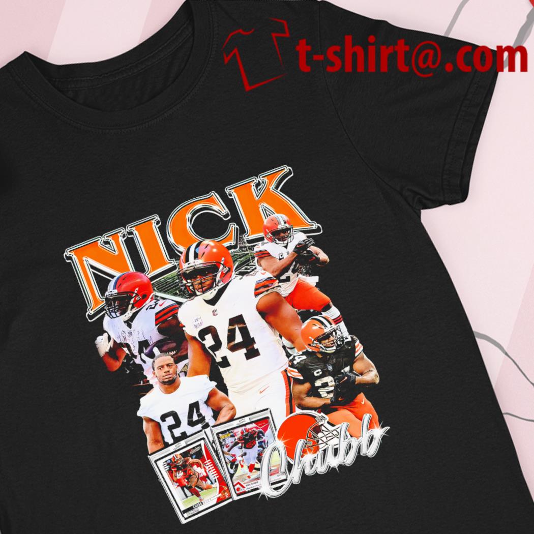 Original nick Chubb 24 Cleveland Browns football retro poster shirt,  hoodie, sweater, long sleeve and tank top