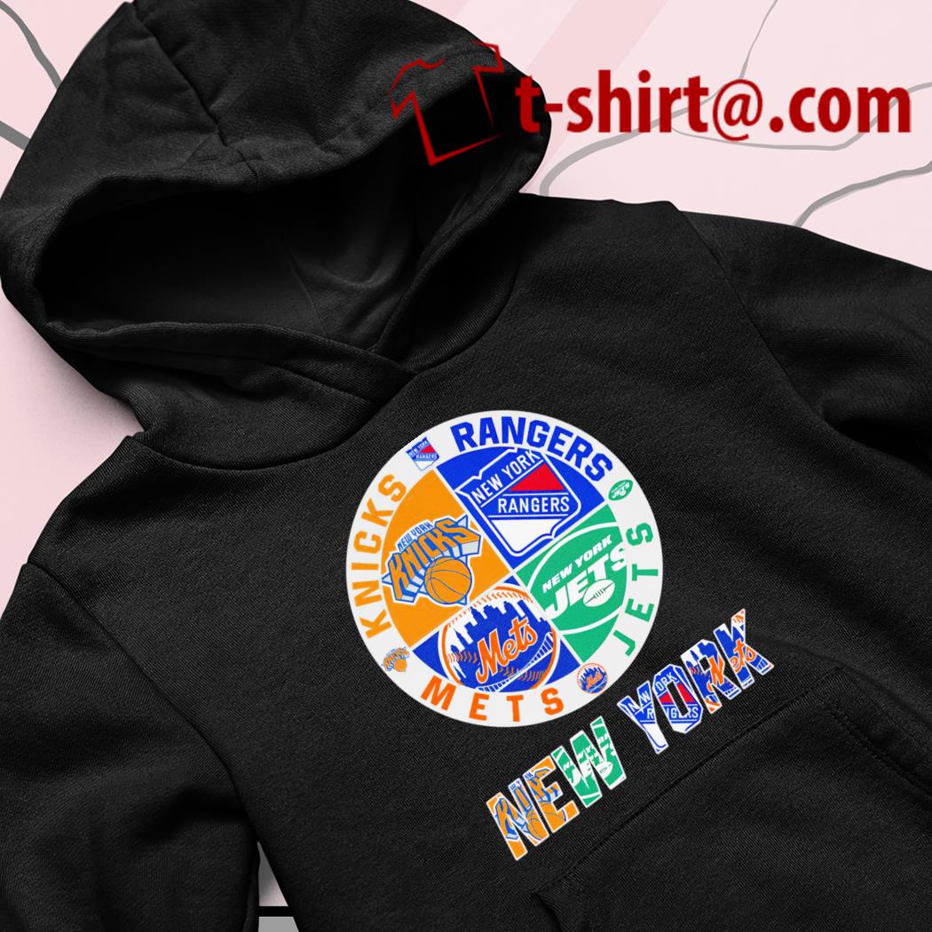 New York Yankees Knicks Rangers Mets 4 teams sports circle logo shirt,  hoodie, sweater, long sleeve and tank top