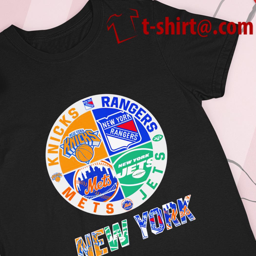 New York Yankees Knicks Islanders Jets 4 teams sports circle logo