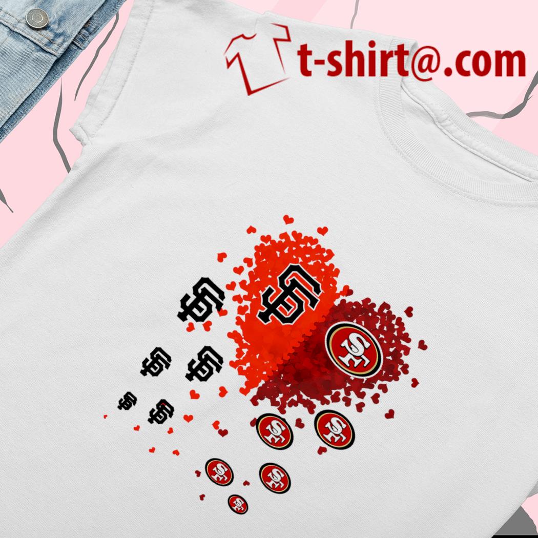 Funny san Francisco Giants San Francisco 49ers logo heart sport gift shirt,  hoodie, sweater, long sleeve and tank top