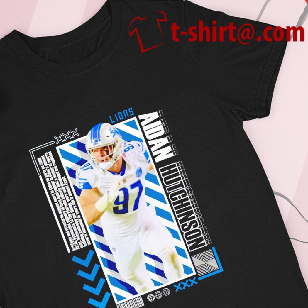 Aidan Hutchinson 97 Detroit Lions football player pose poster gift shirt,  hoodie, sweater, long sleeve and tank top