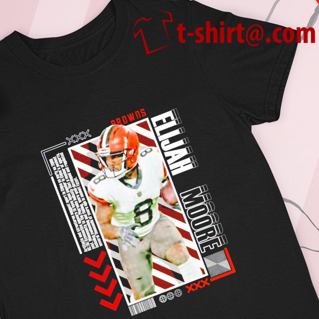 Official cleveland Browns football 8 Elijah Moore player pose Us gift shirt,  hoodie, sweater, long sleeve and tank top