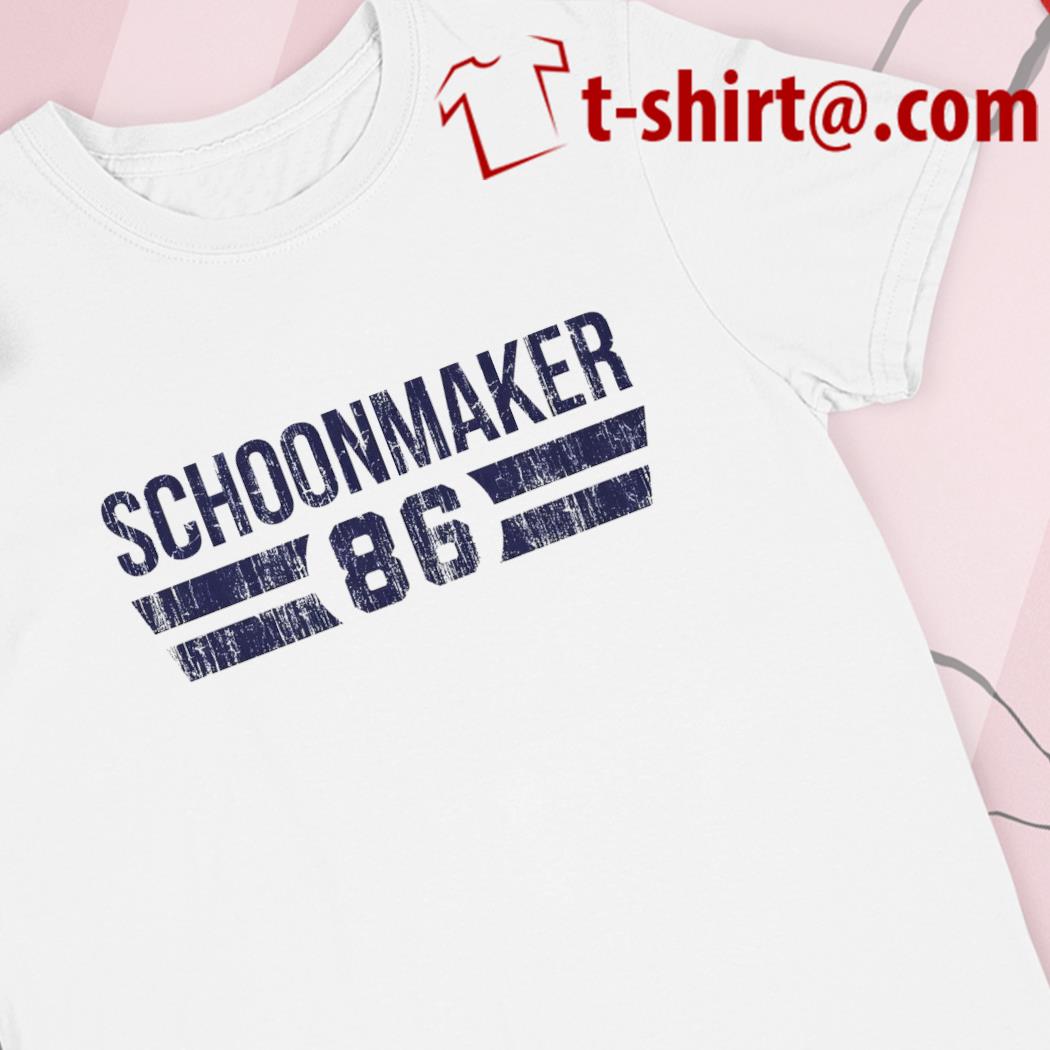 Luke Schoonmaker 86 Dallas Cowboys football helmet font text shirt