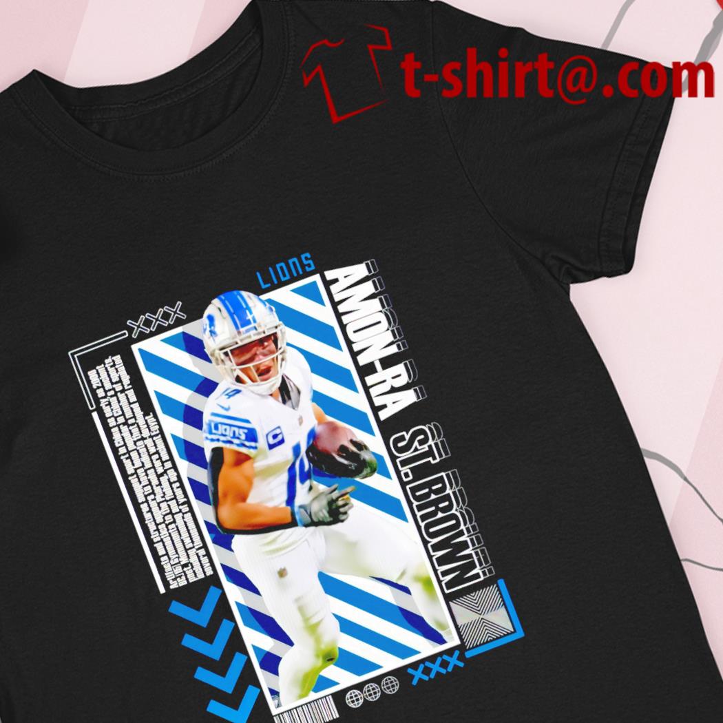 Amon Ra St Brown 14 Detroit Lions football player pose poster gift shirt,  hoodie, sweater, long sleeve and tank top