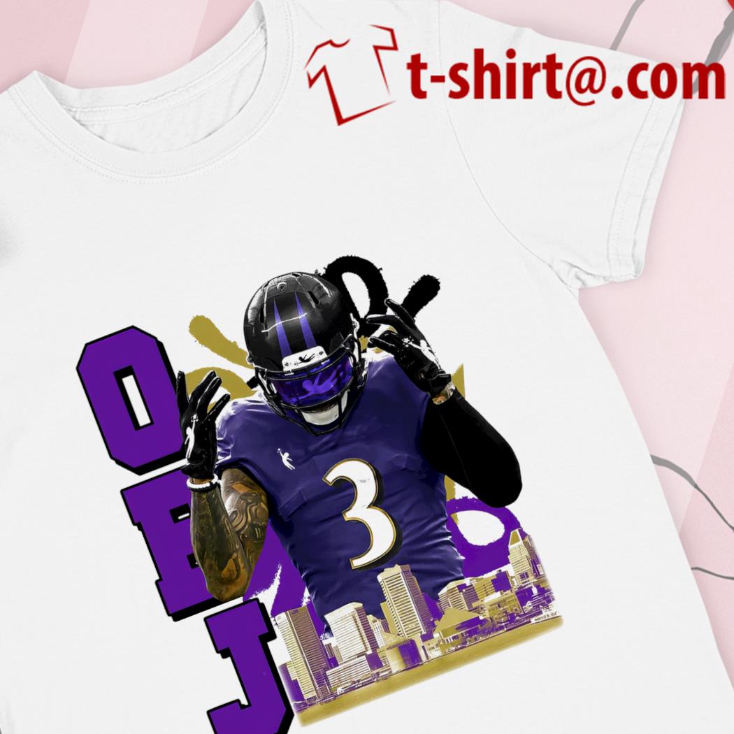 Top baltimore Ravens football 3 Odell Beckham Jr. player OBJ skyline gift  shirt, hoodie, sweater, long sleeve and tank top